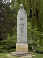 Statue of Saint Sergius of Radonezh by Vyacheslav Klykov in Danube Park, Novi Sad, Serbia, 1992.